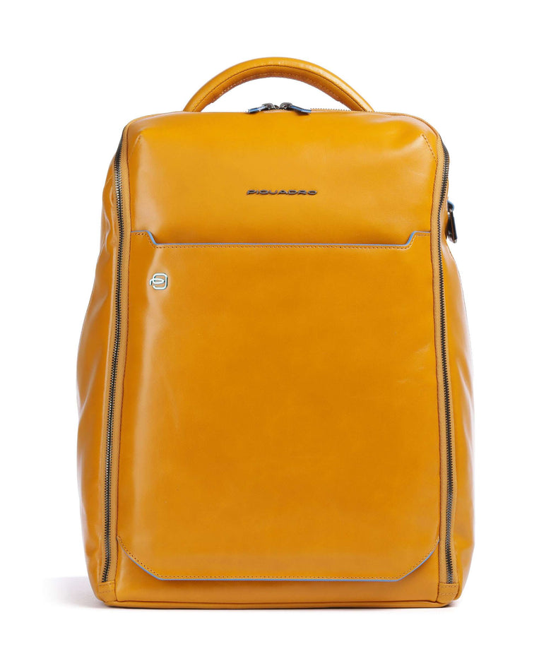 Piquadro Blue Square Backpack giallo zafferano