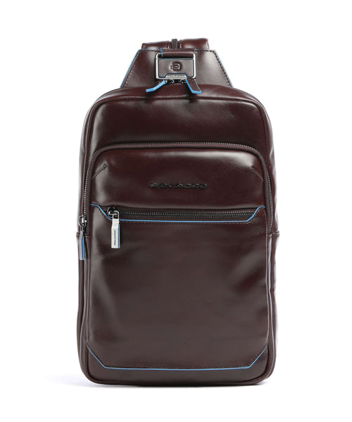 Piquadro Blue Square Sling bag mogano