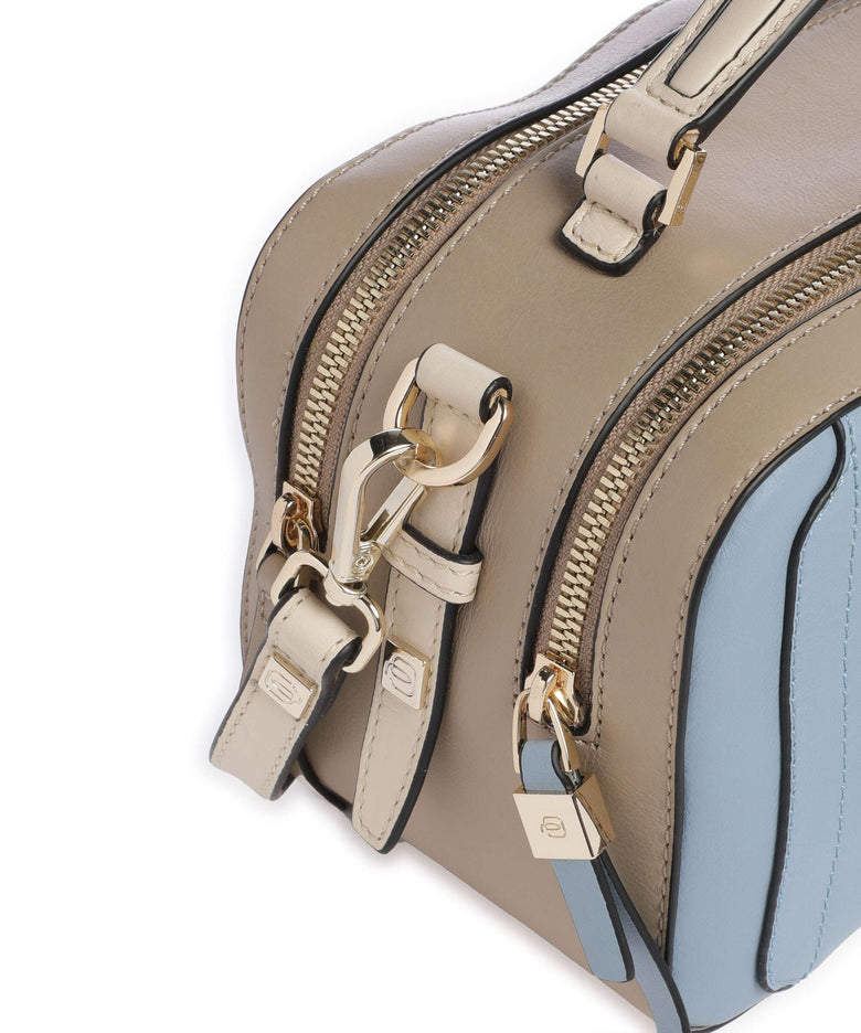 Piquadro W92 Crossbody bag light blue/beige