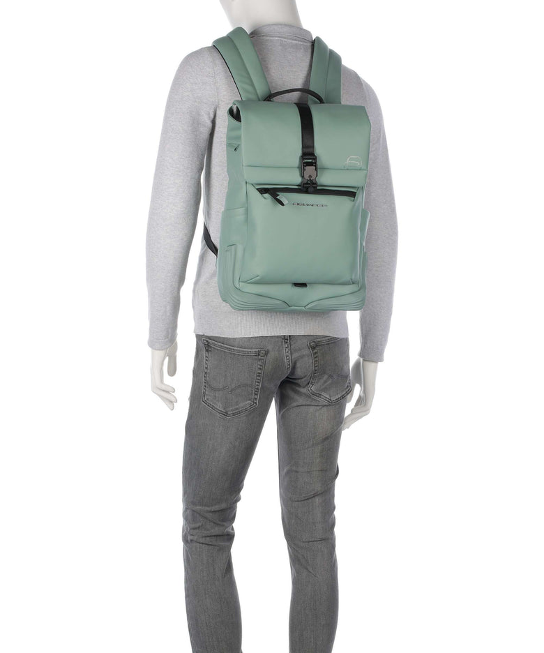 Piquadro Corner Special Backpack sage green