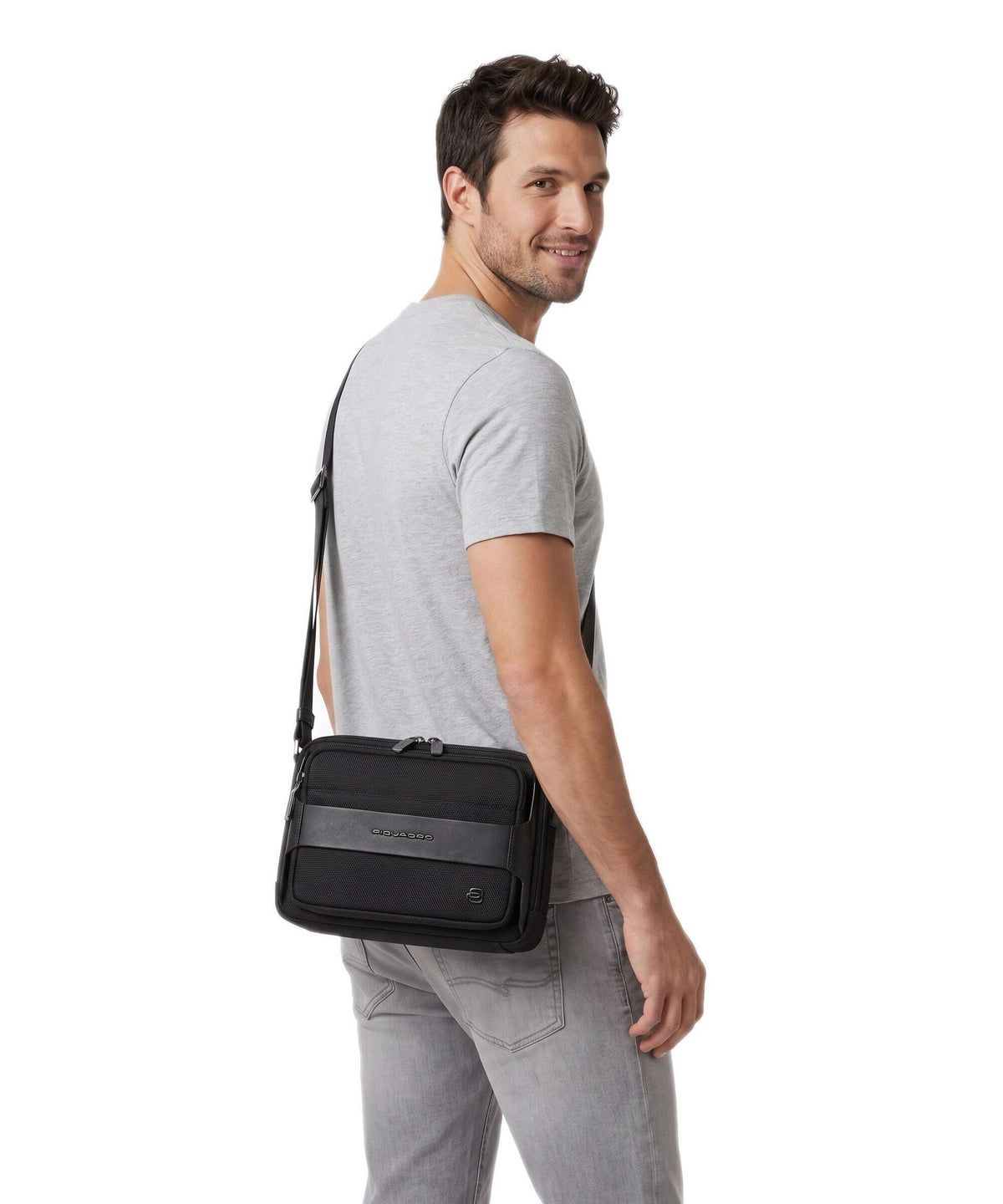 Piquadro Oberon Crossbody bag black