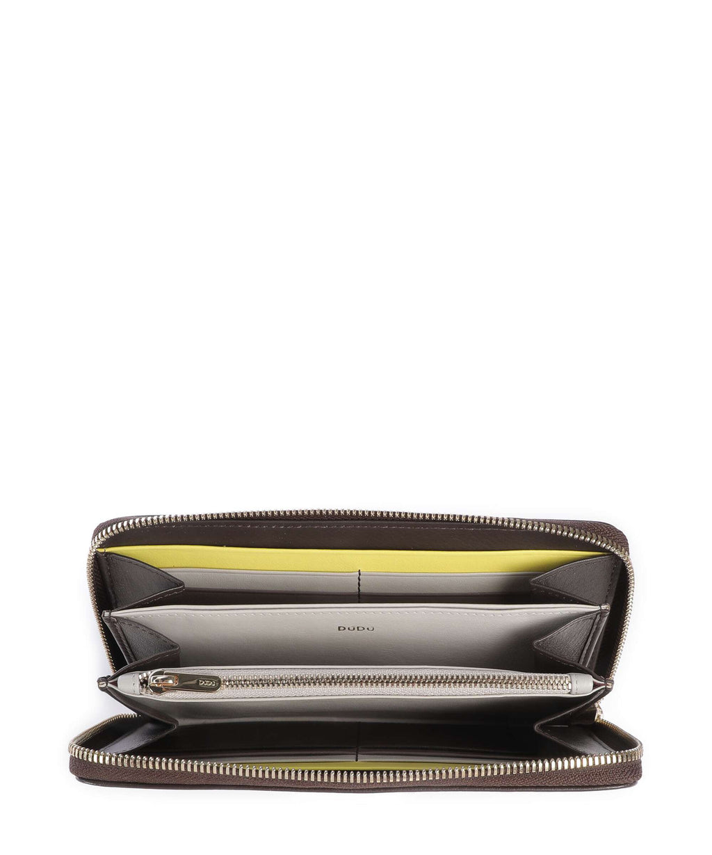 DuDu Bags Mauritius RFID Wallet coffee brown