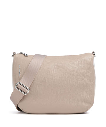 Mandarina Duck Mellow Leather Crossover väska warm taupe