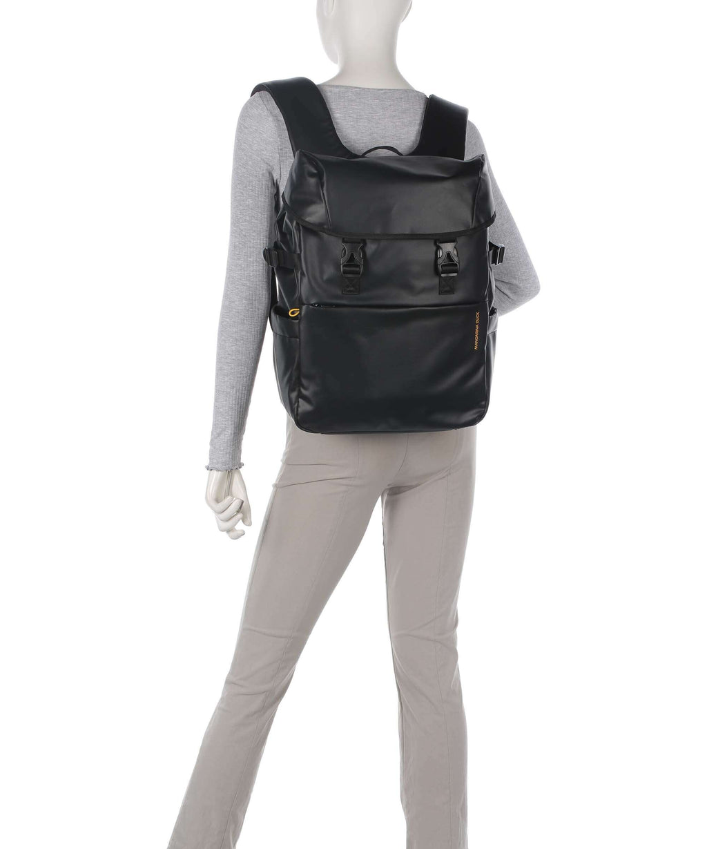 Mandarina Duck Coated Laptop backpack black