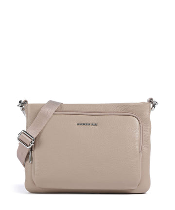 Mandarina Duck Mellow Leather Crossover väska warm taupe
