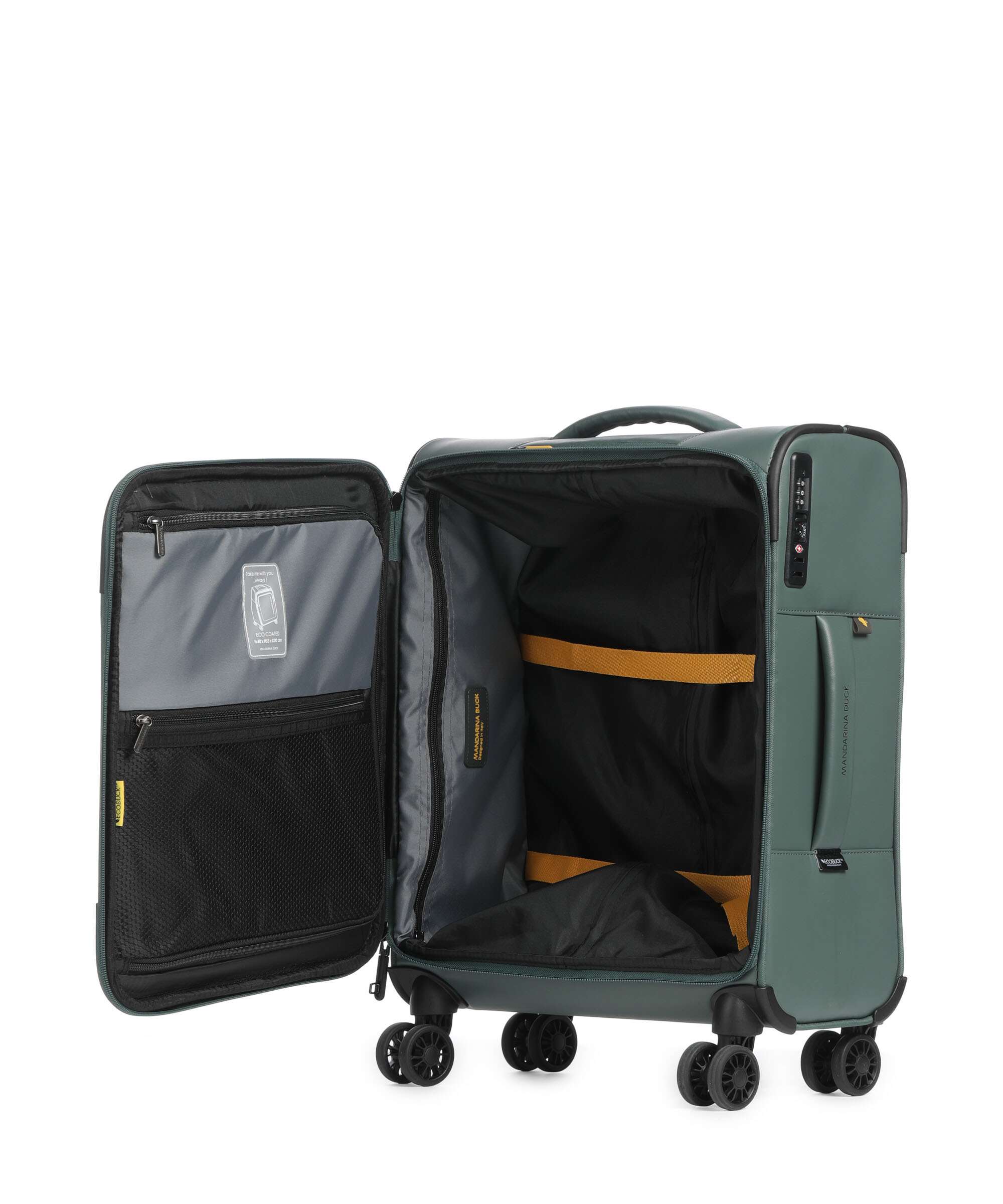 Mandarina Duck Eco Coated Spinner (4 wheels) deep green