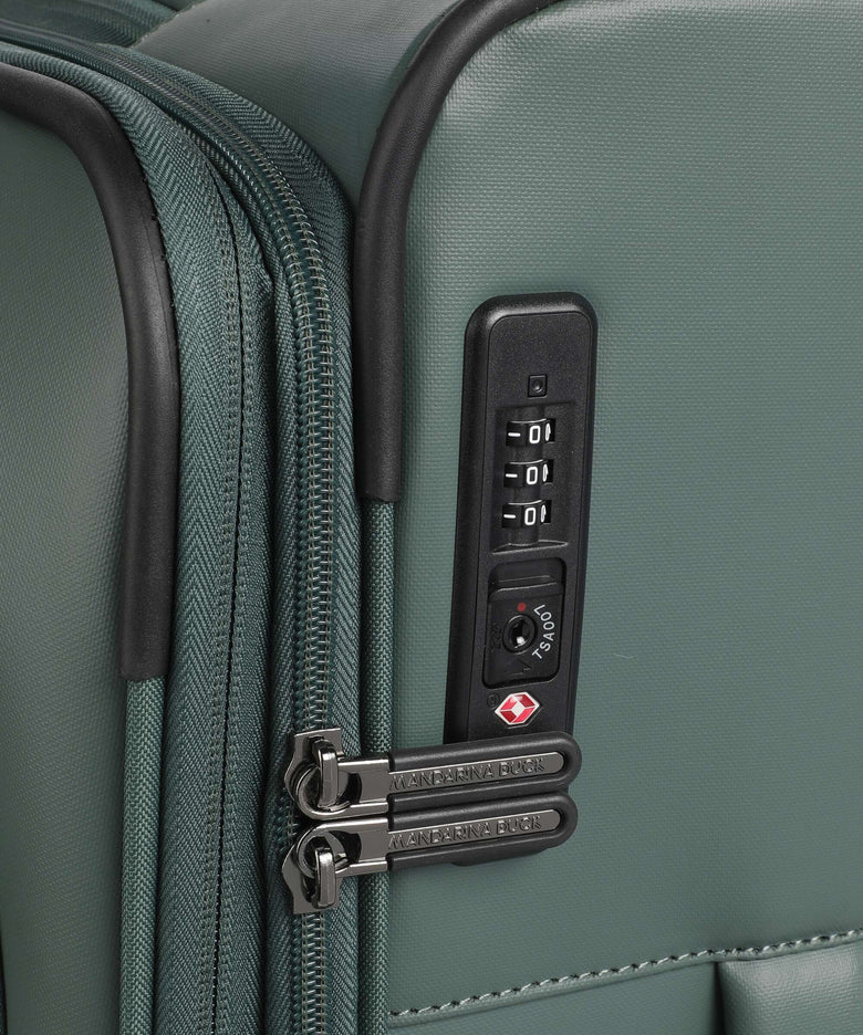 Mandarina Duck Eco Coated Spinner (4 wheels) deep green