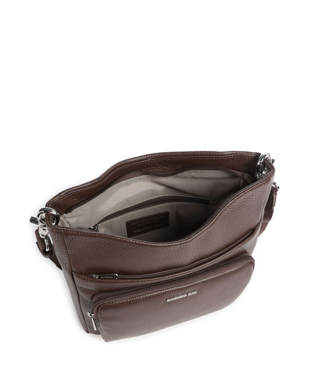 Mandarina Duck Mellow Leather Crossbody bag espresso