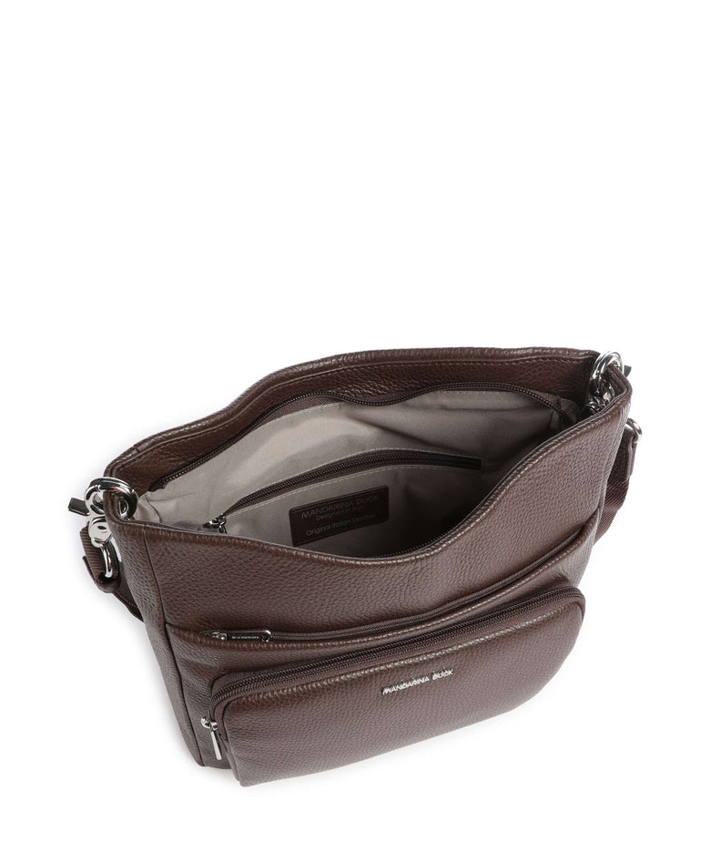 Mandarina Duck Mellow Leather Crossbody bag espresso