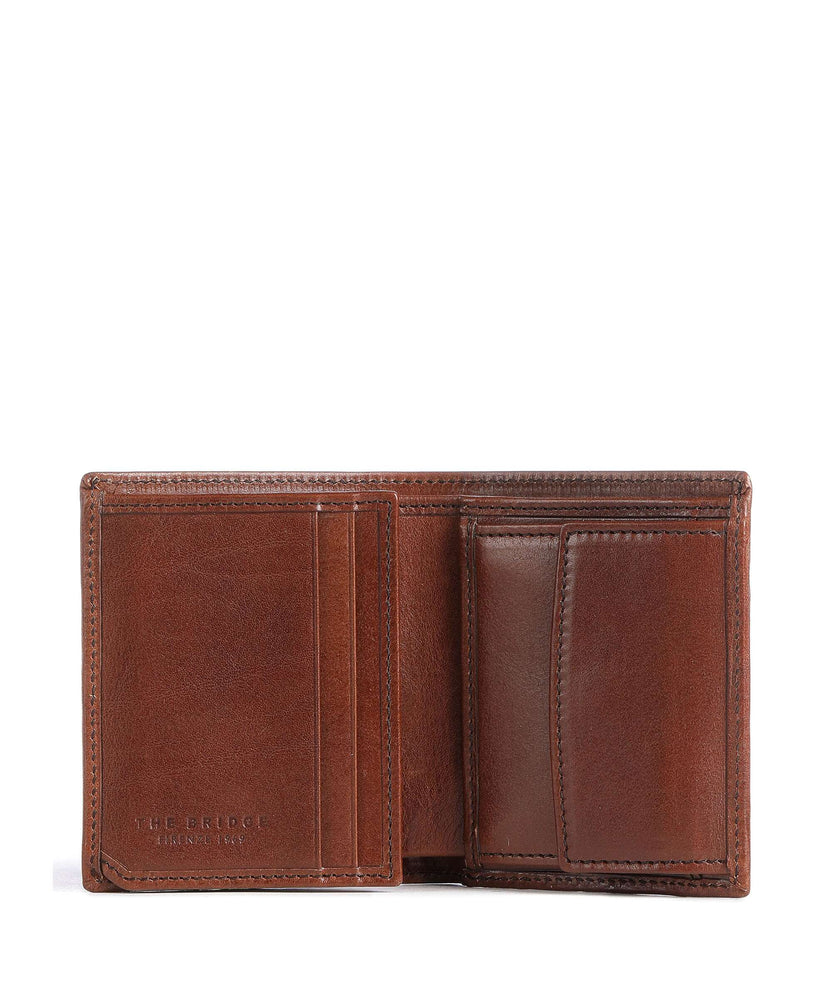The Bridge Story Uomo RFID Wallet marrone