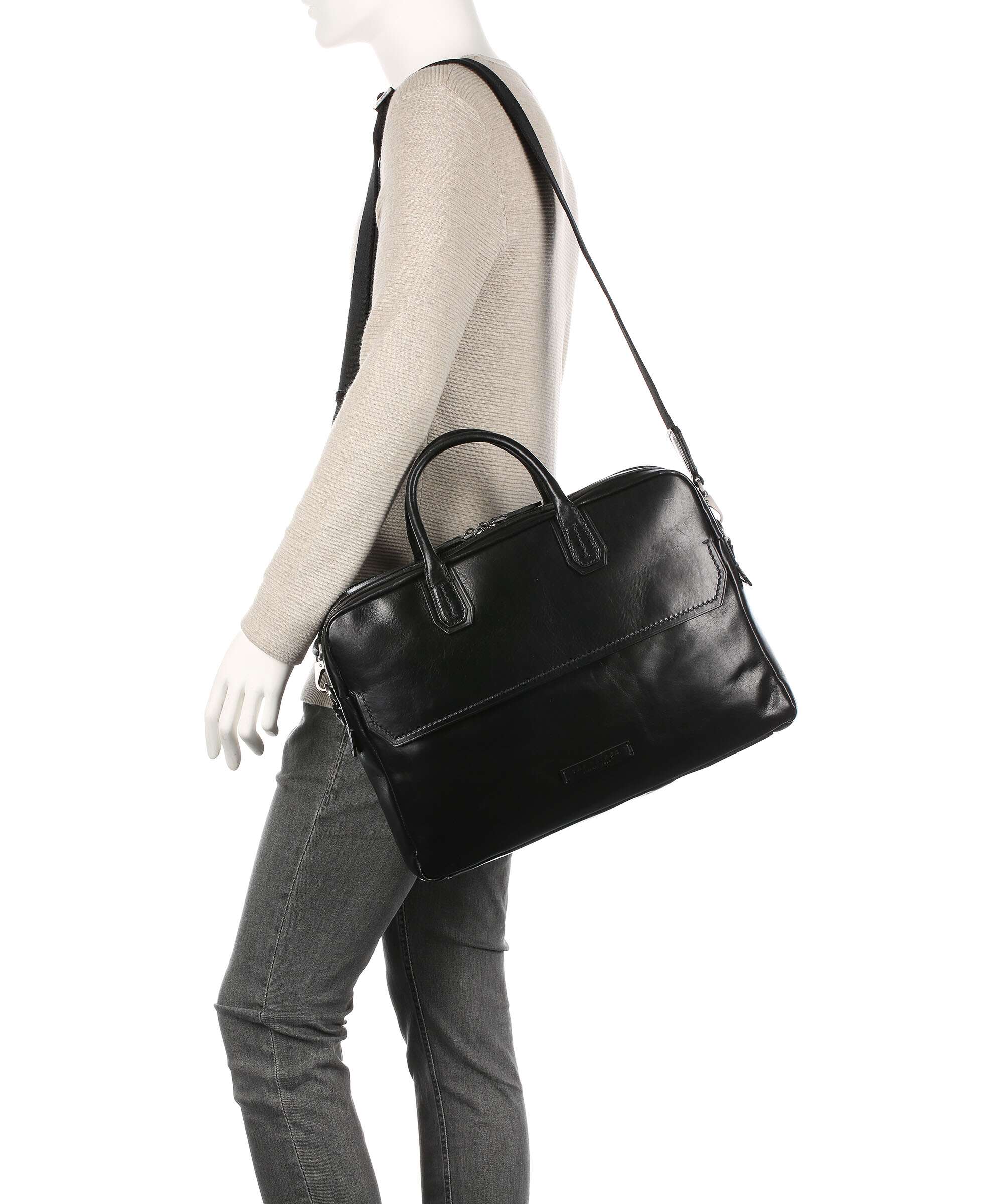 The Bridge Williamsburg Briefcase nero