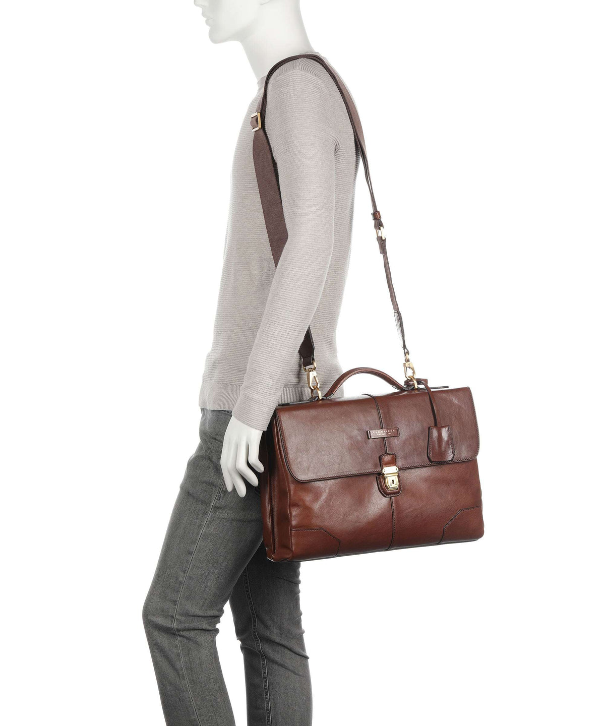 The Bridge Vespucci Briefcase marrone