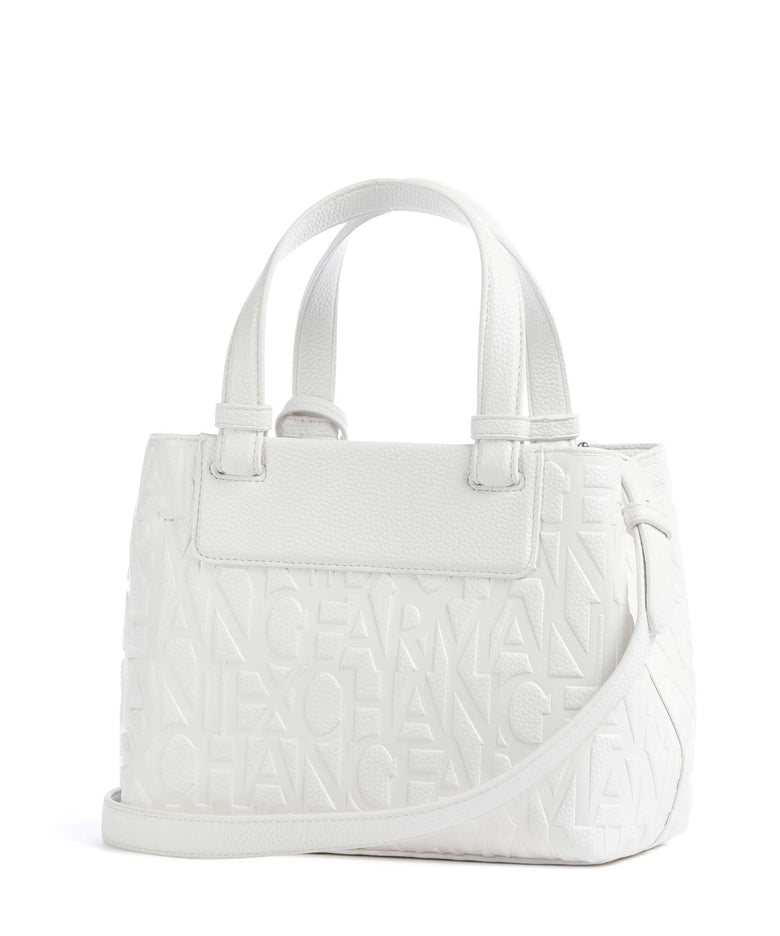 Armani Exchange Liz Monogram S Handbag off white