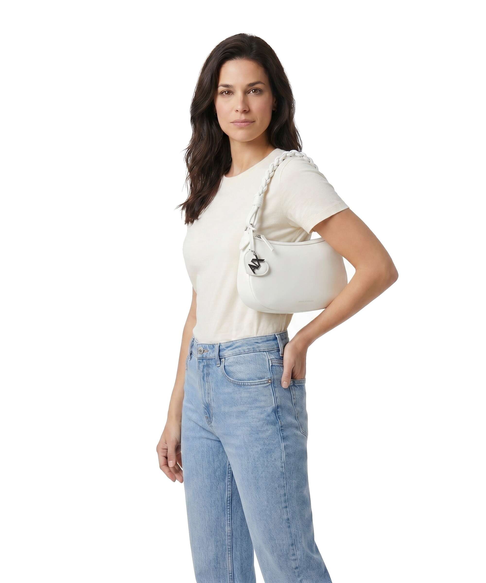Armani Exchange Maya S Shoulder bag off white