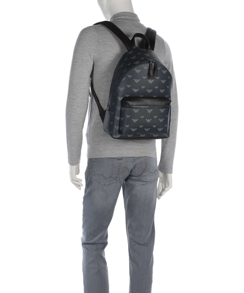 Emporio Armani Special Minorca Backpack blu/eagle all over