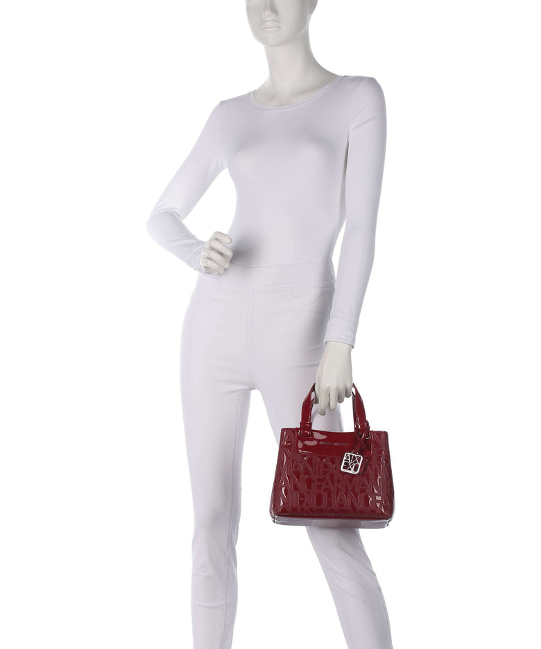 Armani Exchange Liz Patent S Handbag red dahlia