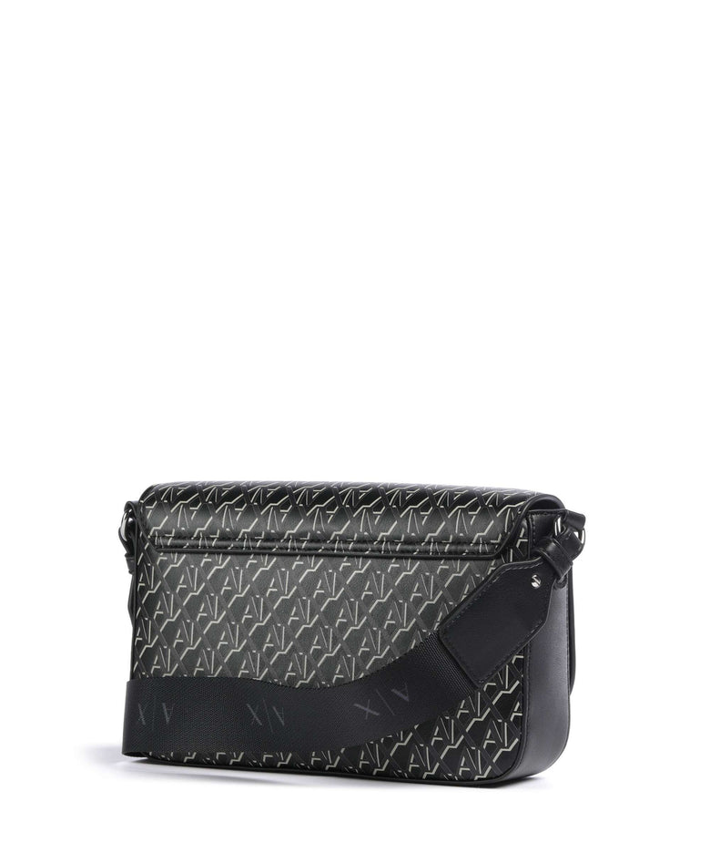 Armani Exchange Wave Monogram Crossbody bag black