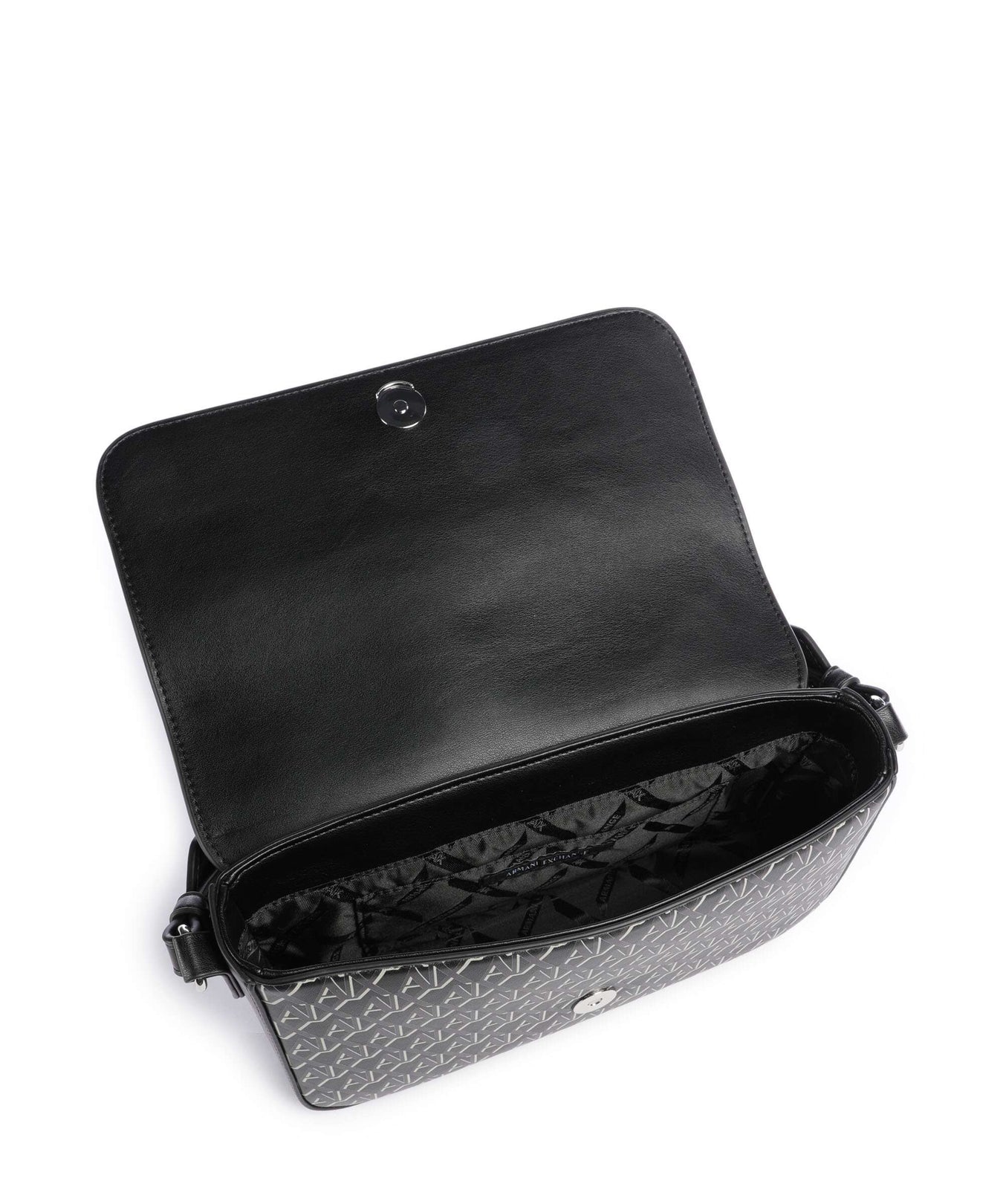 Armani Exchange Wave Monogram Crossbody bag black