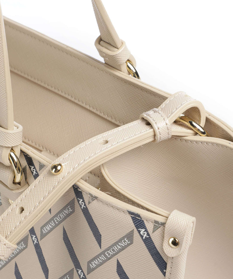 Armani Exchange Gynger Logo Tote bag sound sand