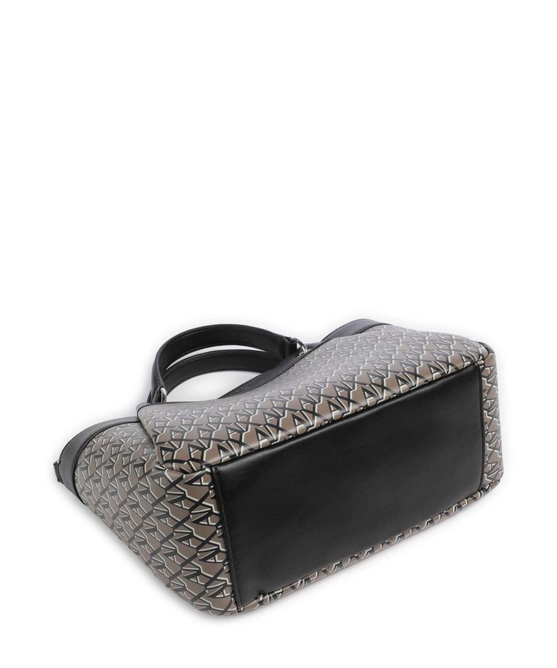 Armani Exchange Wave Monogram M Handbag brown bass/black