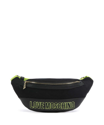 Love Moschino Free-Time Midjeväska nero/lime