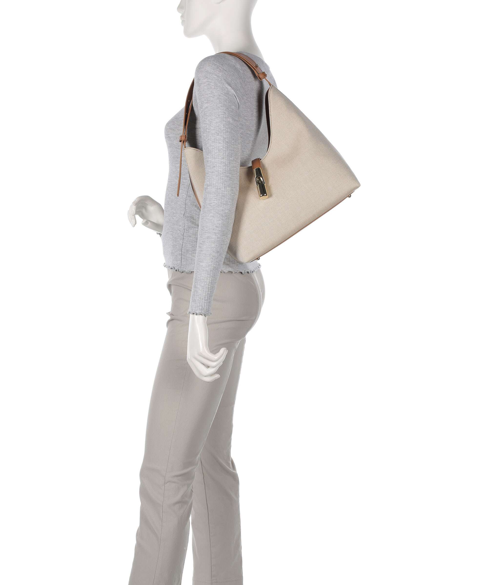 Furla Goccia M Hobo bag naturale/brandy