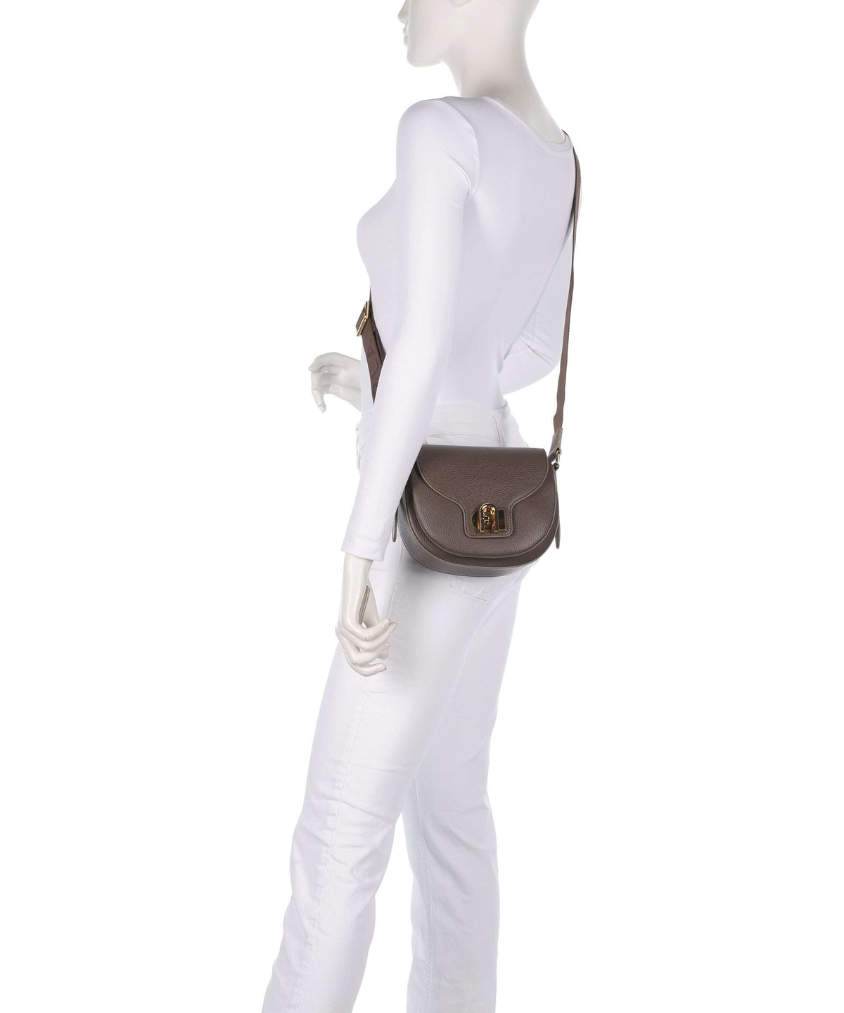 Furla Lotus Mini Crossbody bag toni mogano