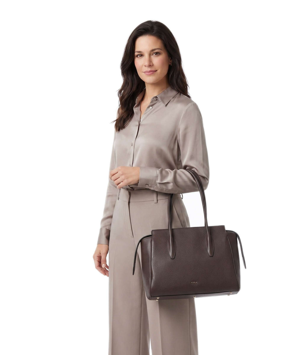 Furla Ambra L Tote bag cioccolato