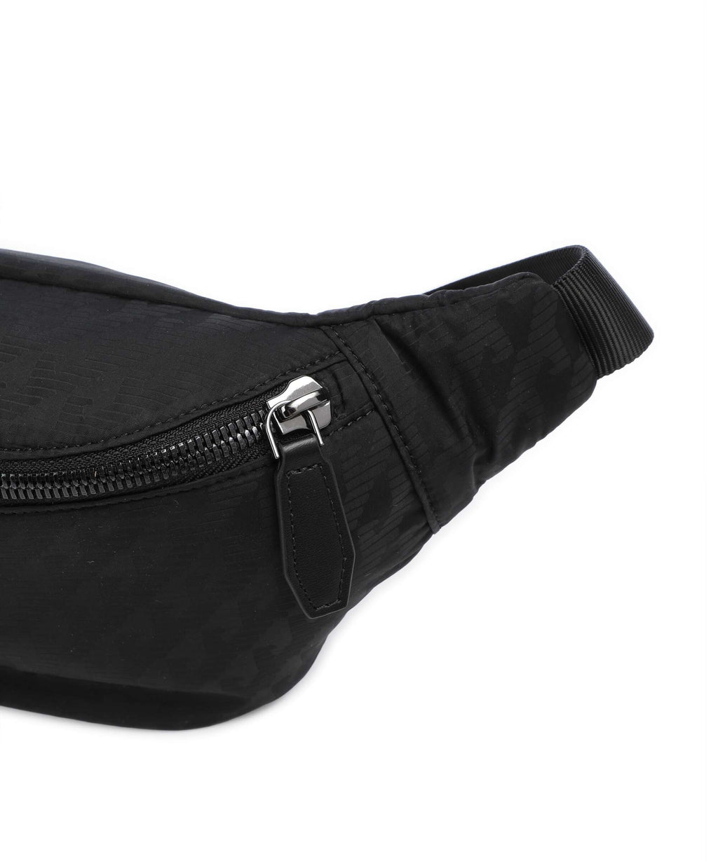 Emporio Armani Eagle All Over Belt bag black beauty