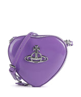 Vivienne Westwood Heart Shiny Patent Mini Crossover väska purple