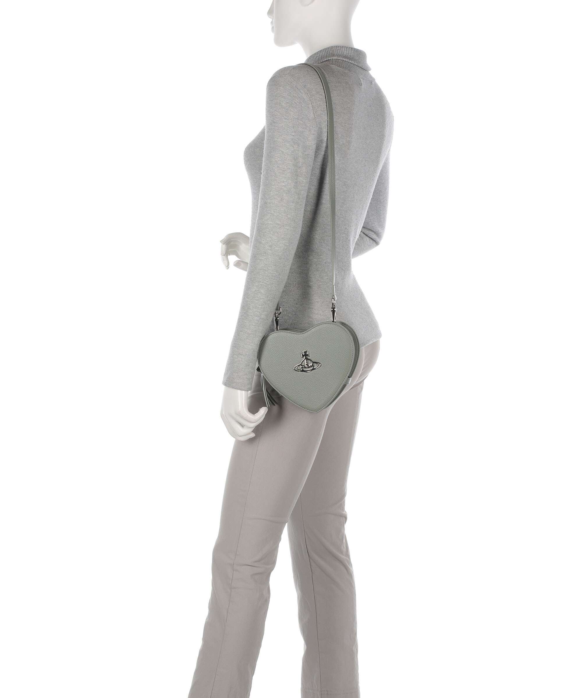 Vivienne Westwood Louise Heart Re-Vegan Grain Crossbody bag green