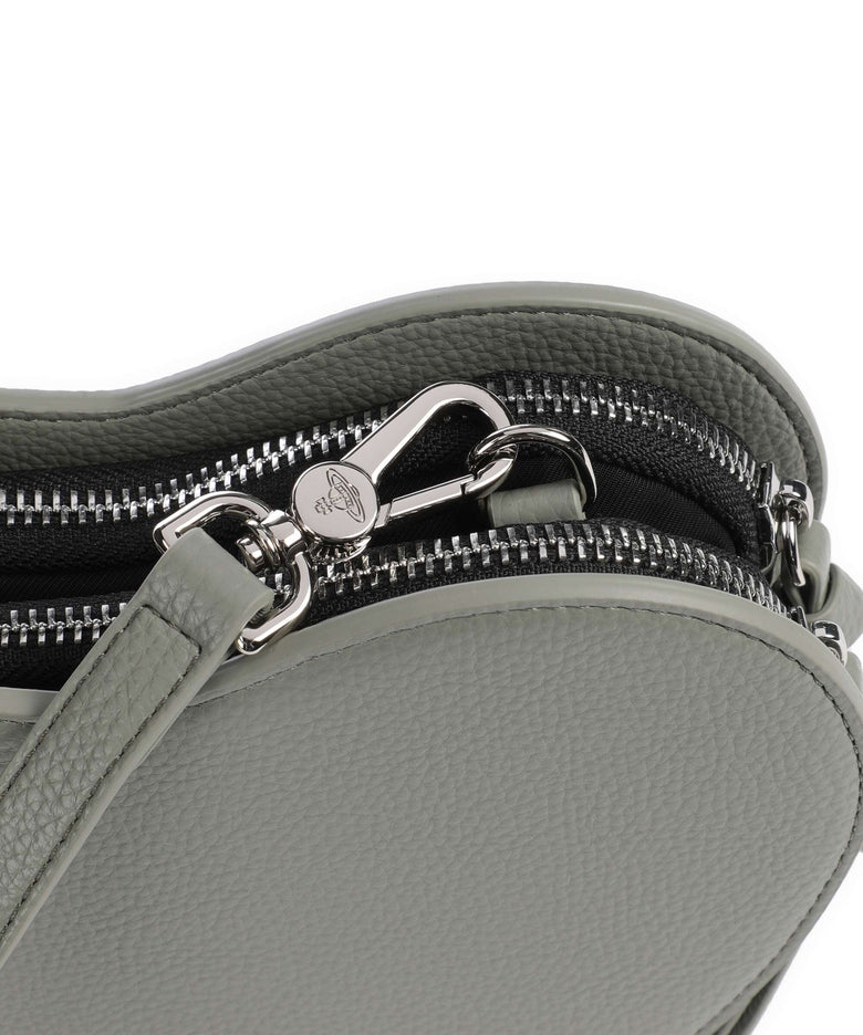 Vivienne Westwood Louise Heart Re-Vegan Grain Crossbody bag green