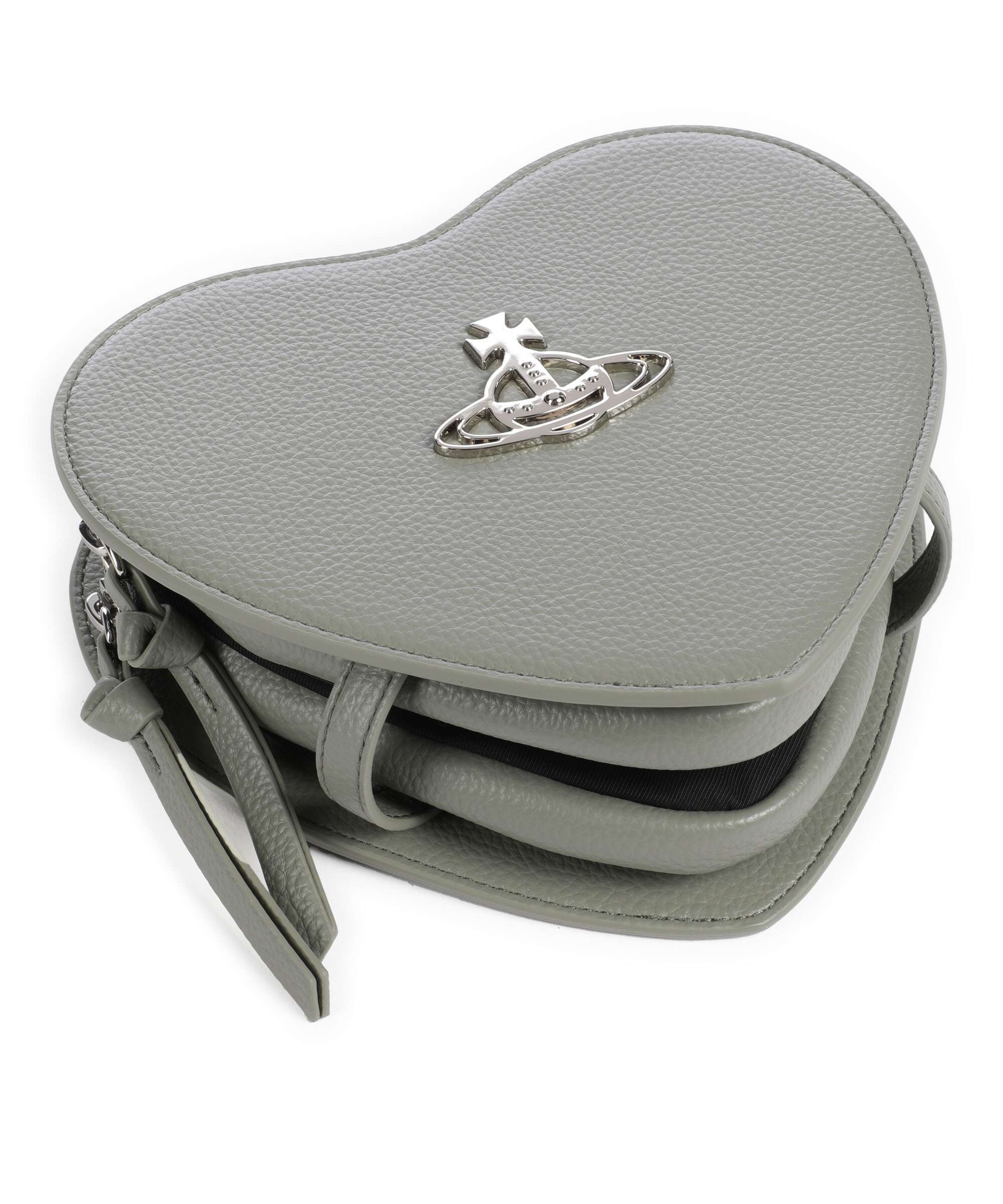 Vivienne Westwood Louise Heart Re-Vegan Grain Crossbody bag green