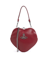 Vivienne Westwood Belle Heart Frame Re-Vegan Grain Axelremsväska red