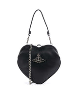 Vivienne Westwood Belle Heart Frame Re-Vegan Grain Axelremsväska black
