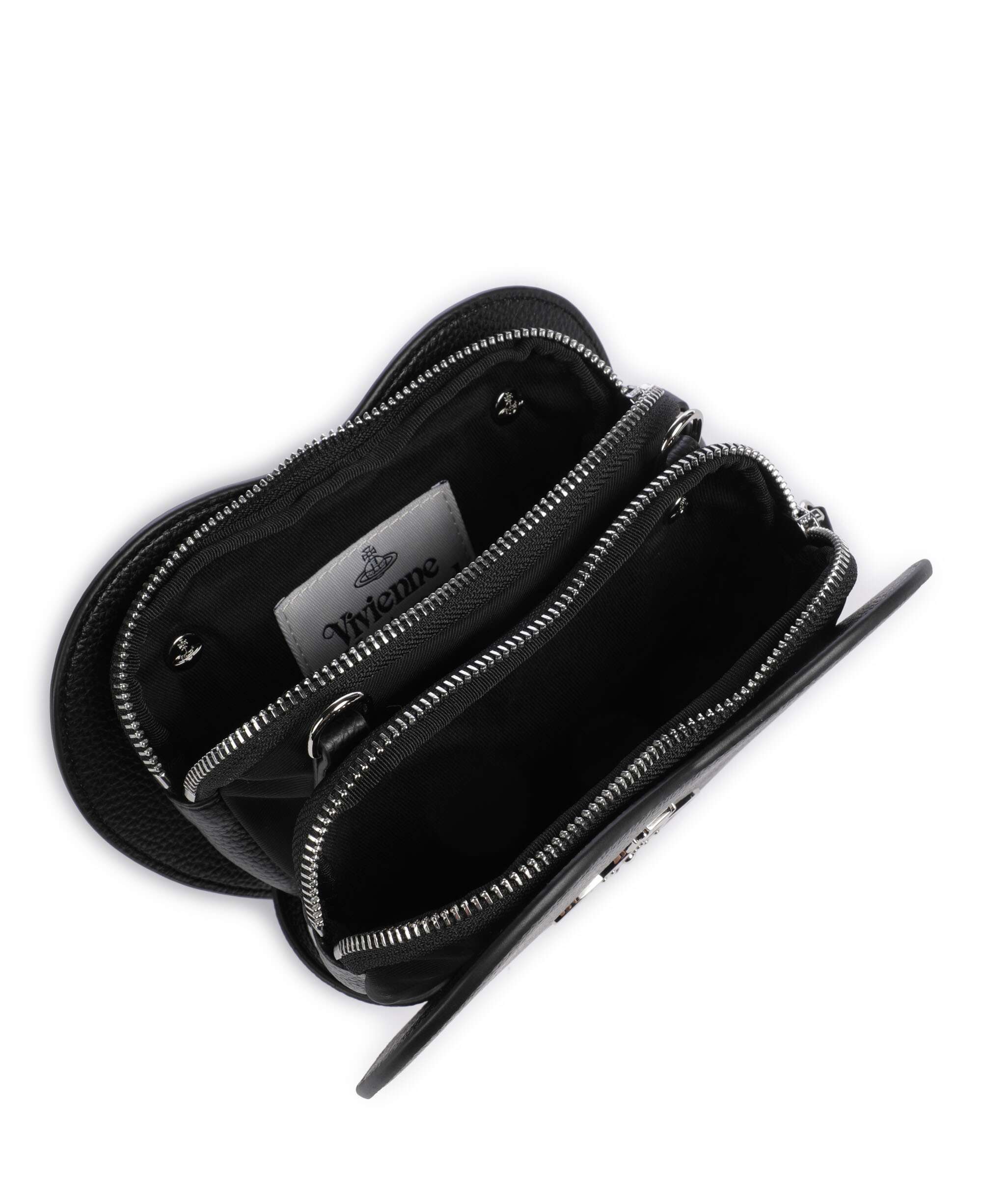 Vivienne Westwood Louise Heart Grain Crossbody bag black