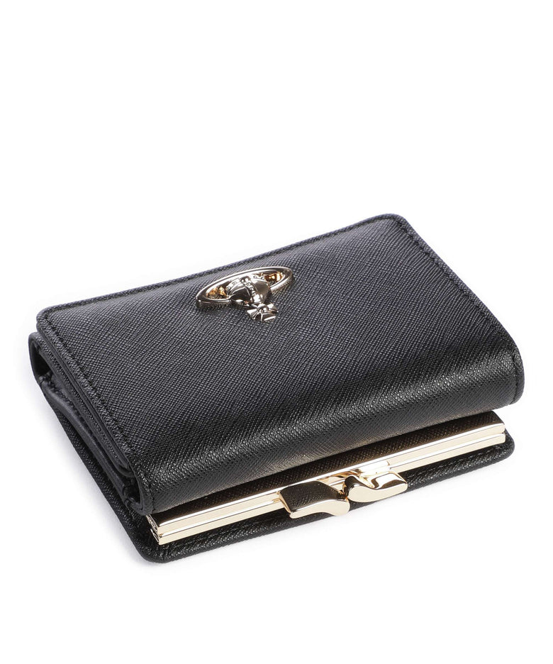 Vivienne Westwood Frame Saffiano Small Wallet black