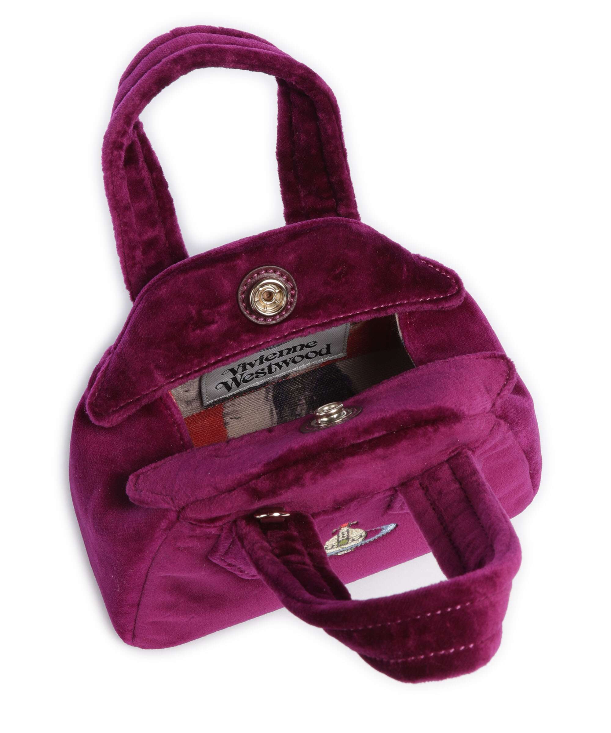 Vivienne Westwood Archive Velvet Mini Crossbody bag purple