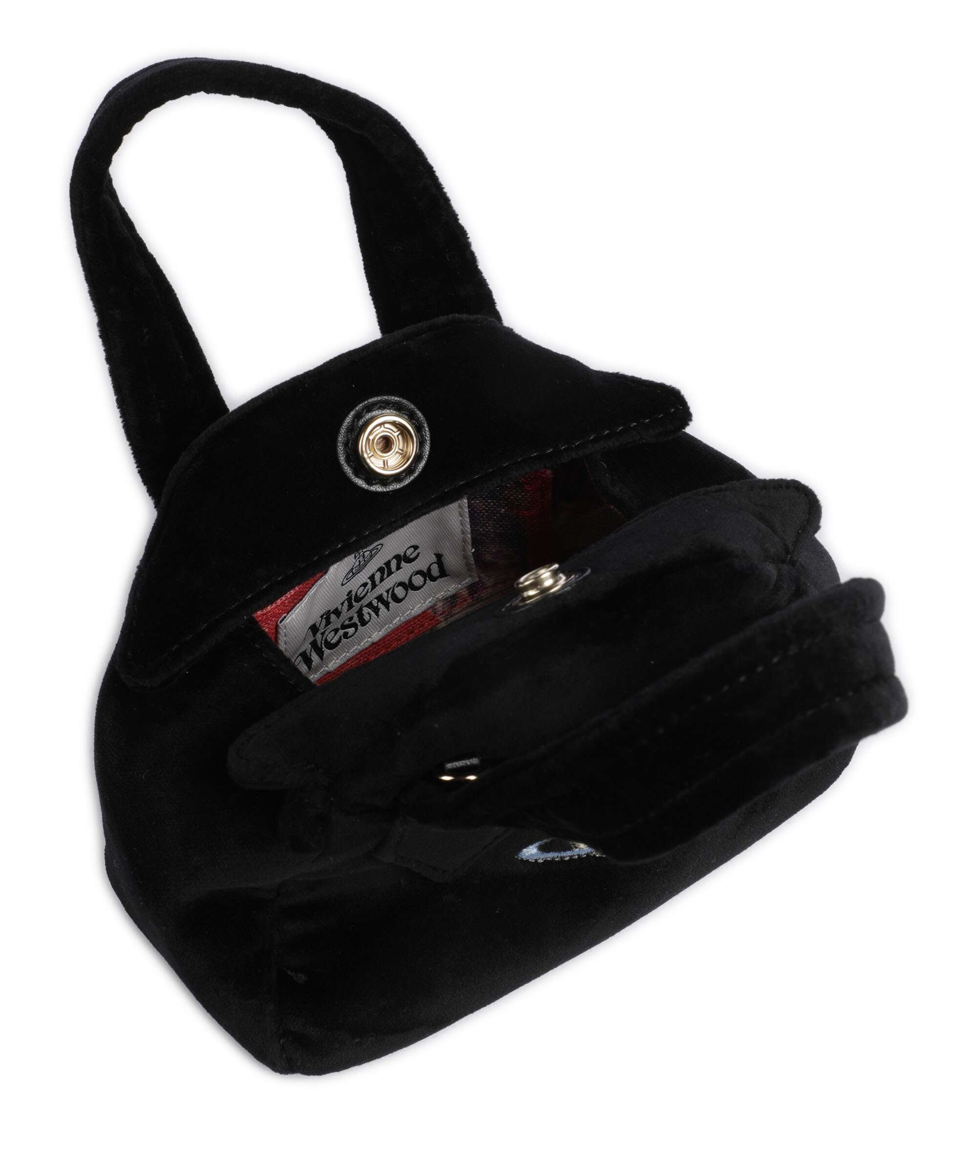 Vivienne Westwood Archive Velvet Mini Crossbody bag black
