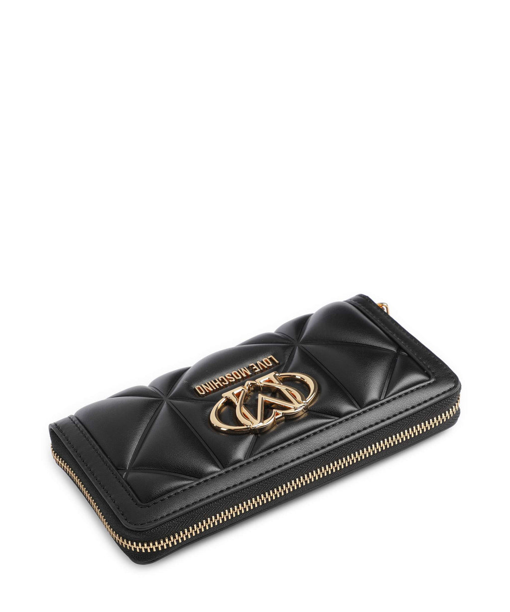 Love Moschino Embossed Q Wallet nero