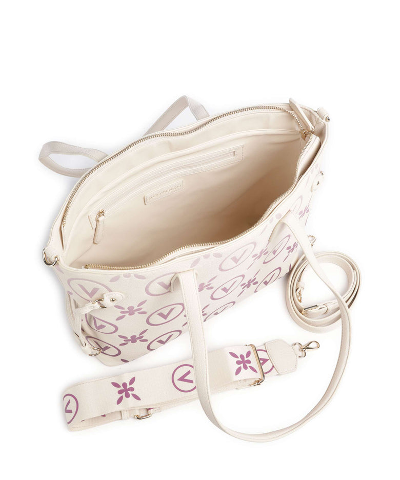 Valentino Bags Samba Re Print Tote bag ecru/rosa