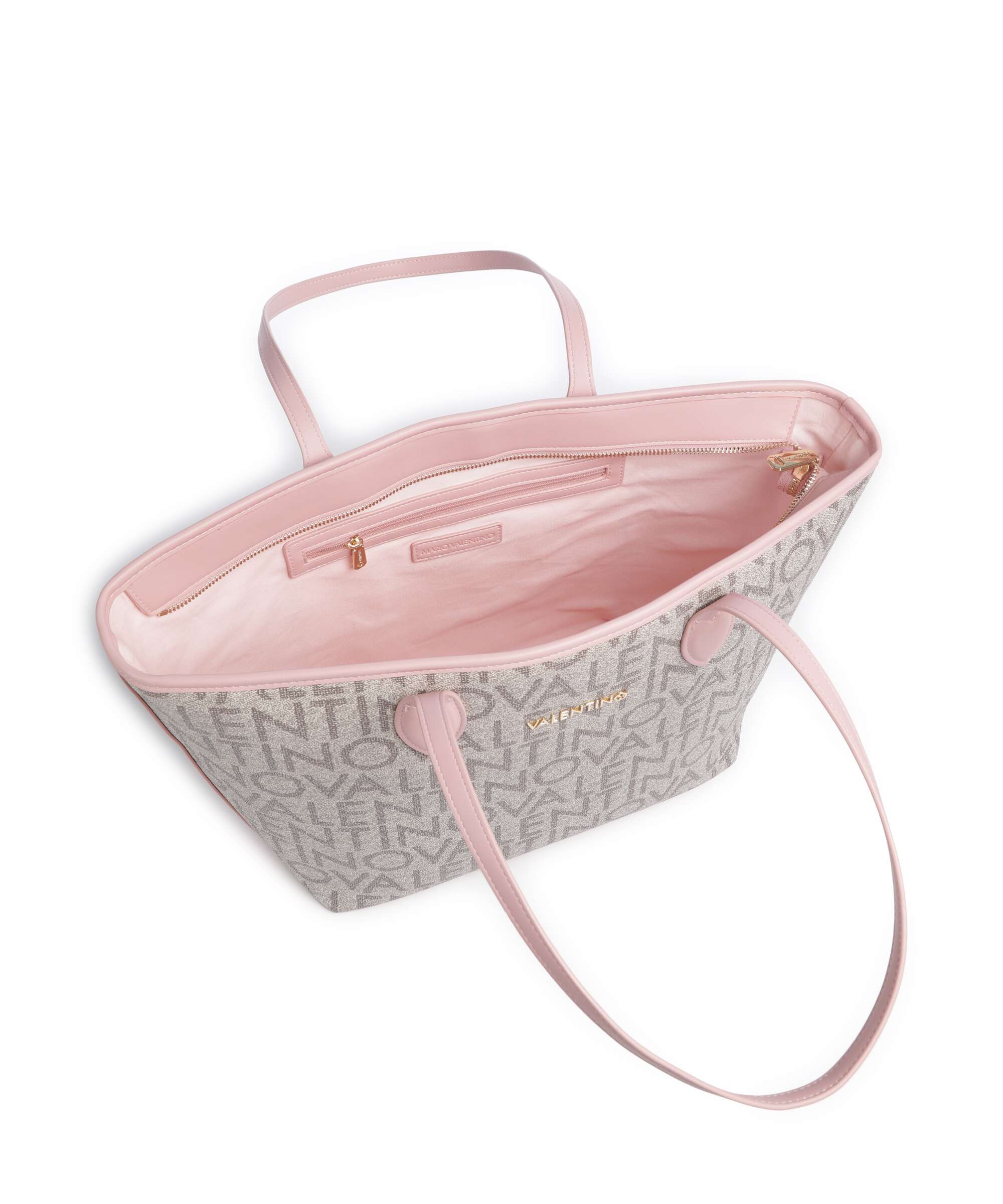 Valentino Bags Logo Tote bag beige/rosa