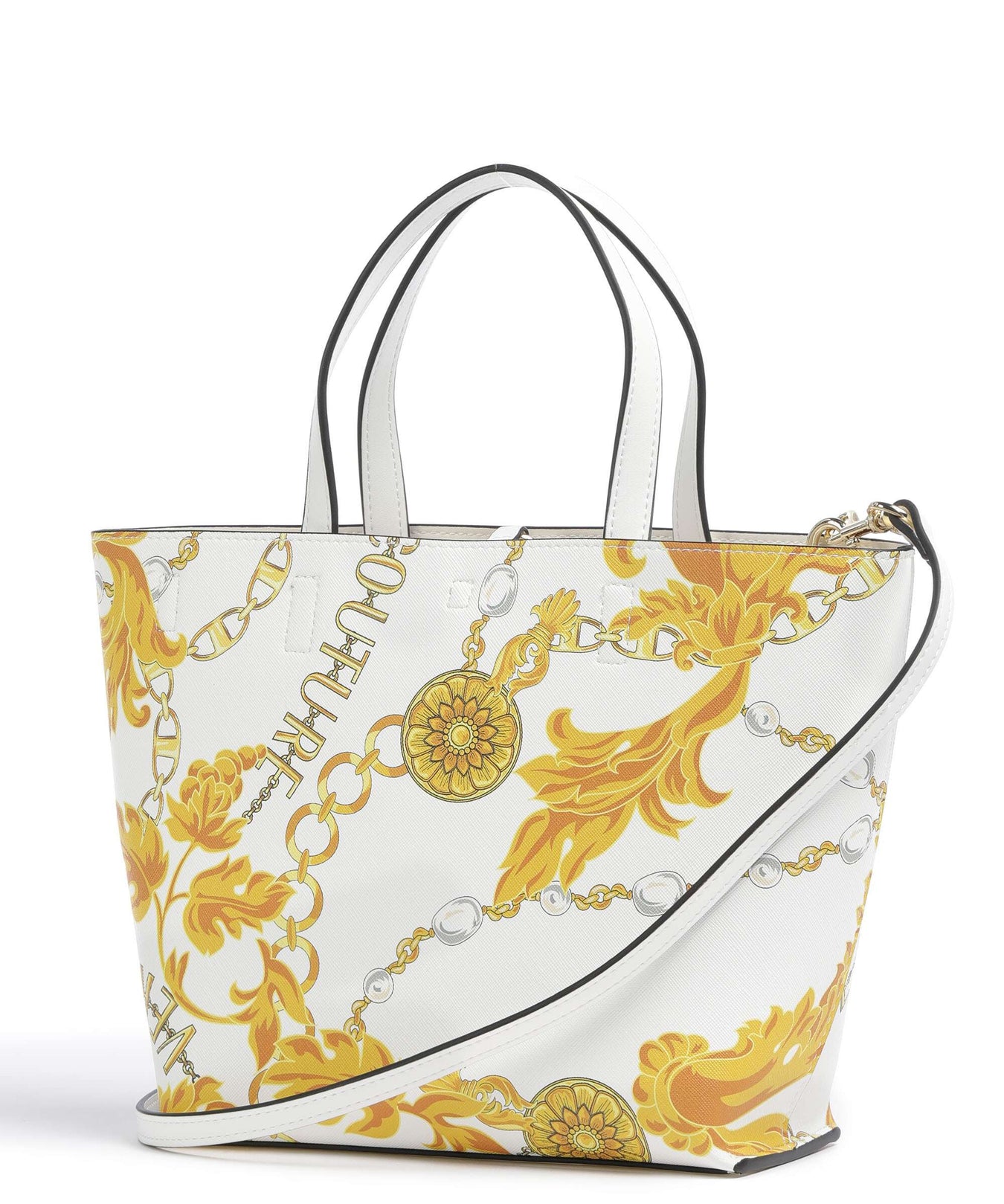 Versace Jeans Couture Reversible Shopper Handbag white/gold