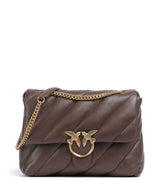 Pinko Love Puff Big Axelremsväska marrone castano/antique gold