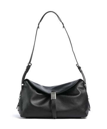 Pinko Saddle Axelremsväska nero limousine/matt silver