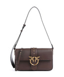 Pinko Love One Classic Slouchy Axelremsväska marrone castano/antique gold