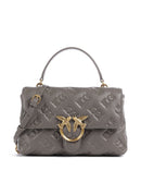 Pinko Love Lady Puff Classic Handväskor grigio asfalto/antique gold