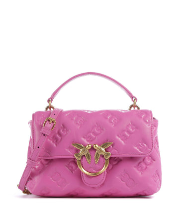Pinko Love Lady Puff Mini Handväskor rosa flogo/antique gold