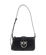 Pinko Love One Mini Slouchy Axelremsväska nero limousine/matt silver