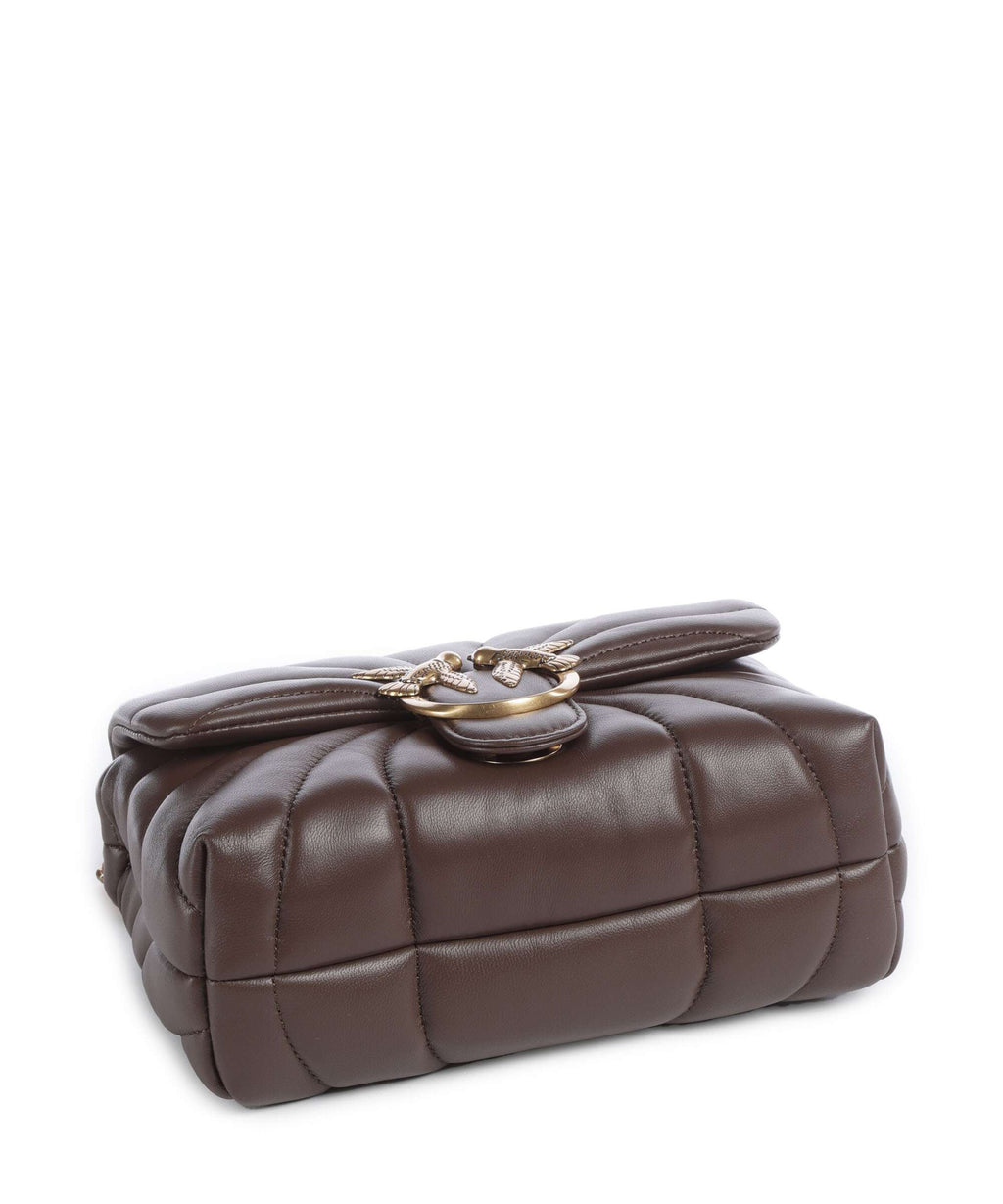 Pinko Love Puff Mini Shoulder bag marrone castano/antique gold